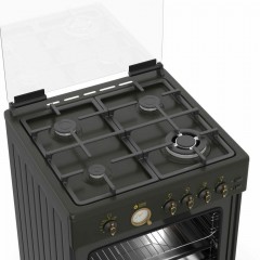 Thermogatz TGS 4222 RUSTIC ANTH Κουζίνα Υγραερίου 49lt με Εστίες Υγραερίου Π60εκ. Γκρι